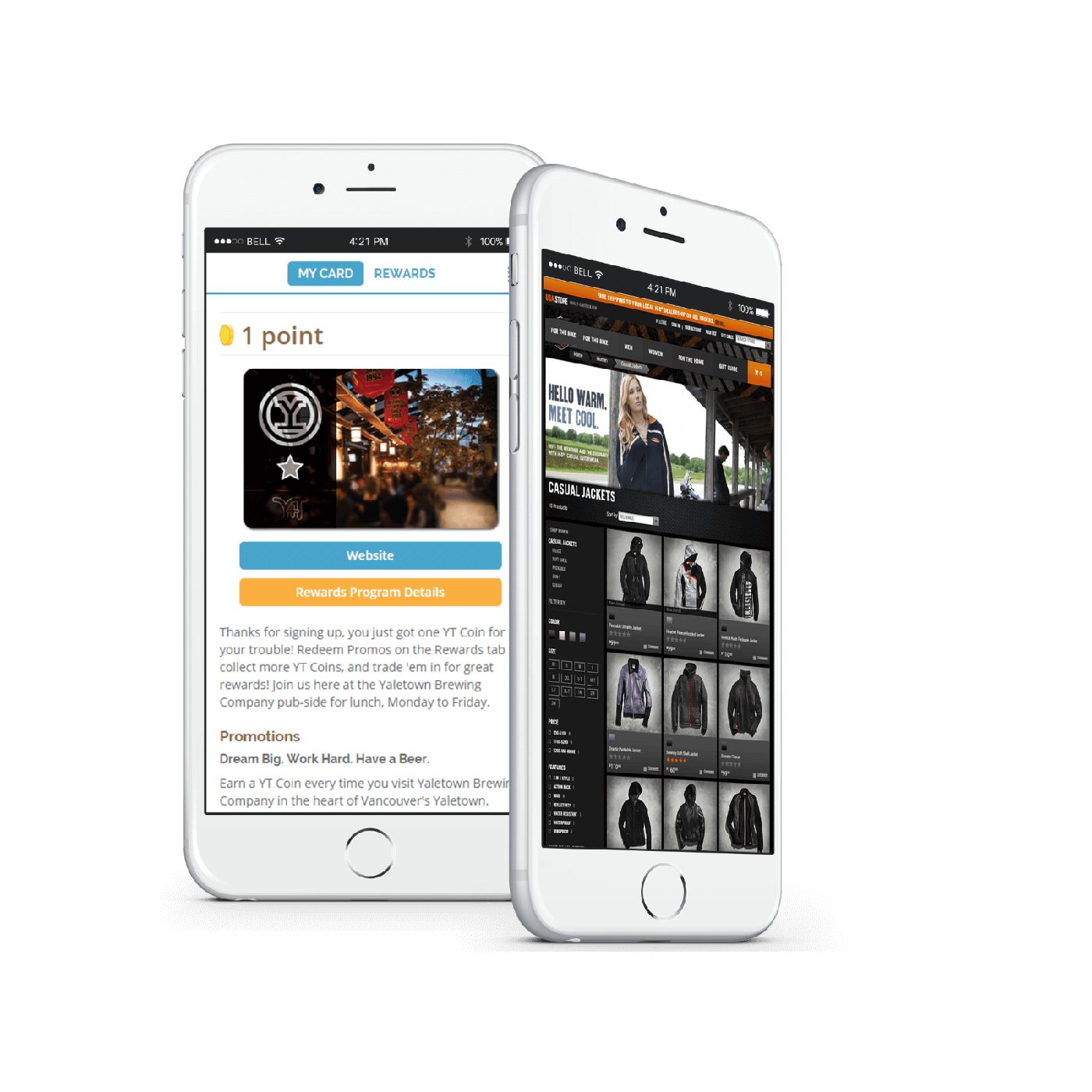 RewardLogic mobile screen showing a rewards account and points activity.